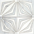 Sample - Dolomite, Ice Grey 12x12 Honed Geometric Starburst Mosaic Tile (5 sq ft/case, 5-Pack)