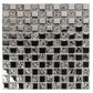 Silver 12x12 Glossy Square Glass Mosaic Tile (5 pack, 4.83 sq ft/case) - Sample