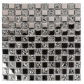 Sample - Silver 12x12 Glossy Square Glass Mosaic Tile (5 pack, 4.83 sq ft/case)
