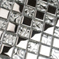 Silver 12x12 Glossy Square Glass Mosaic Tile (5 pack, 4.83 sq ft/case) - Sample