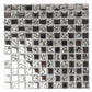 Silver 12x12 Glossy Square Glass Mosaic Tile (5 pack, 4.83 sq ft/case) - Sample