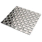 Silver 12x12 Glossy Square Glass Mosaic Tile (5 pack, 4.83 sq ft/case) - Sample
