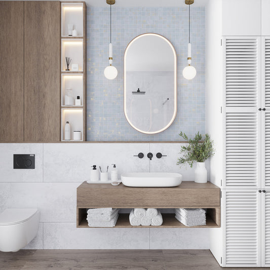 Sample-Pearl White 18x48 Matte Ceramic Large Format Tile (4 pack, 22.98 sq ft/case)