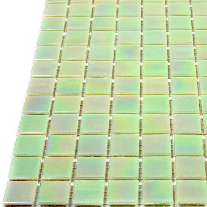 Lime Green 12x12 Glossy Uniform Square Glass Mosaic Tile (20 pack, 20 sq ft/case) - Sample