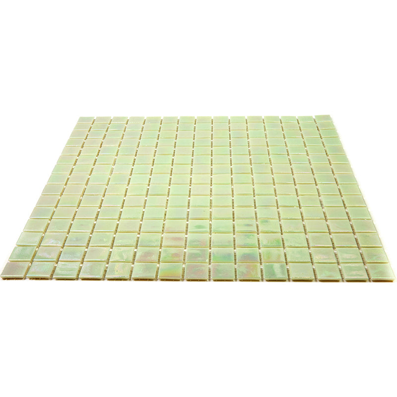 20-pack Nacreous 12 in. x 12 in. Glossy Lime Green Glass Mosaic Wall and Floor Tile (20 sq ft/case)