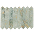 Sample - Moss Green 2x10 Glossy Picket Ceramic Tile (23 pack, 2.37 sq ft/case)