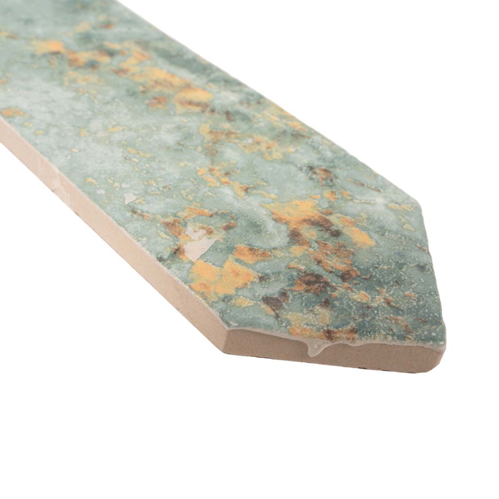 Moss Green 2x10 Glossy Picket Ceramic Tile (23 pack, 2.37 sq ft/case) - Sample