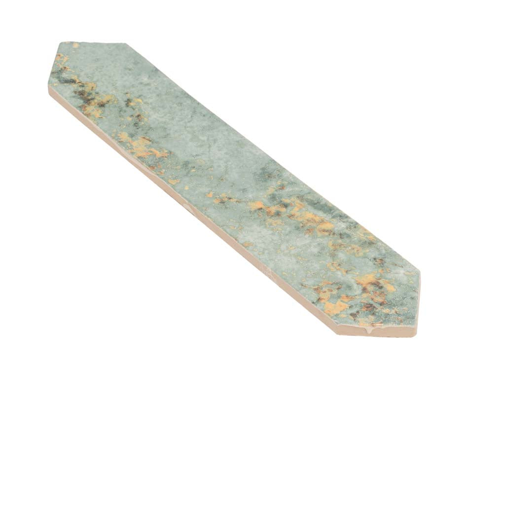 Moss Green 2x10 Glossy Picket Ceramic Tile (23 pack, 2.37 sq ft/case) - Sample