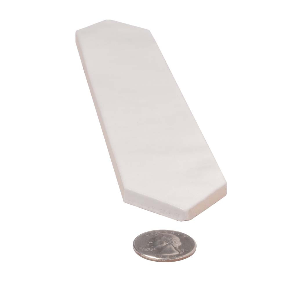 23 pack Festa 1.7 in. x 9.6 in. Matte White Ceramic Picket Wall and Floor Tile (2.37 sq ft/case) - Sample