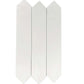 23 pack Festa 1.7 in. x 9.6 in. Matte White Ceramic Picket Wall and Floor Tile (2.37 sq ft/case) - Sample