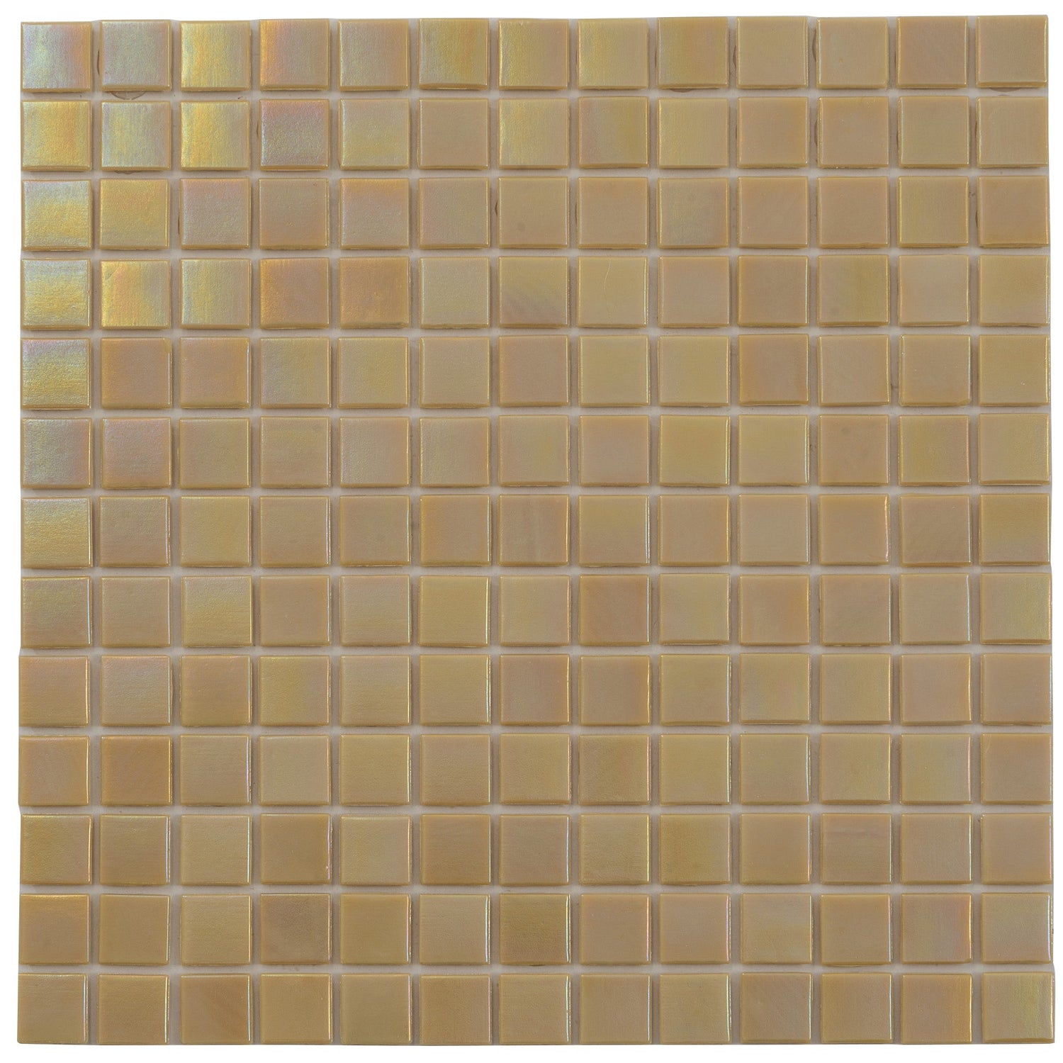 Beige 12x12 Uniform Square Glossy Glass Mosaic Tile (20 pack, 20 sq ft/case) - Sample