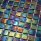 Black Iridescence 12x12 Glossy Uniform Square Glass Mosaic Tile (20 pack, 20 sq ft/case) - Sample