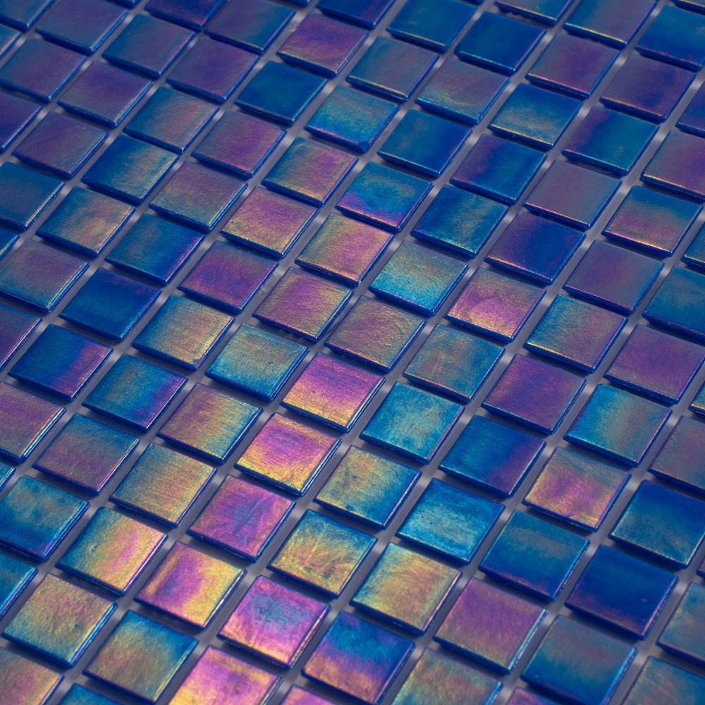 20-pack Nacreous 12 in. x 12 in. Glossy Royal Blue Glass Mosaic Wall and Floor Tile (20 sq ft/case)