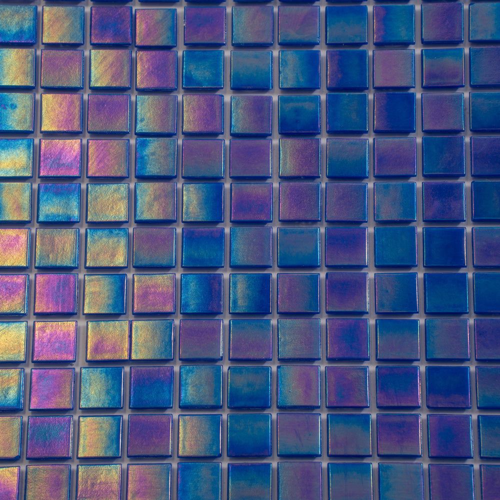 20-pack Nacreous 12 in. x 12 in. Glossy Royal Blue Glass Mosaic Wall and Floor Tile (20 sq ft/case)