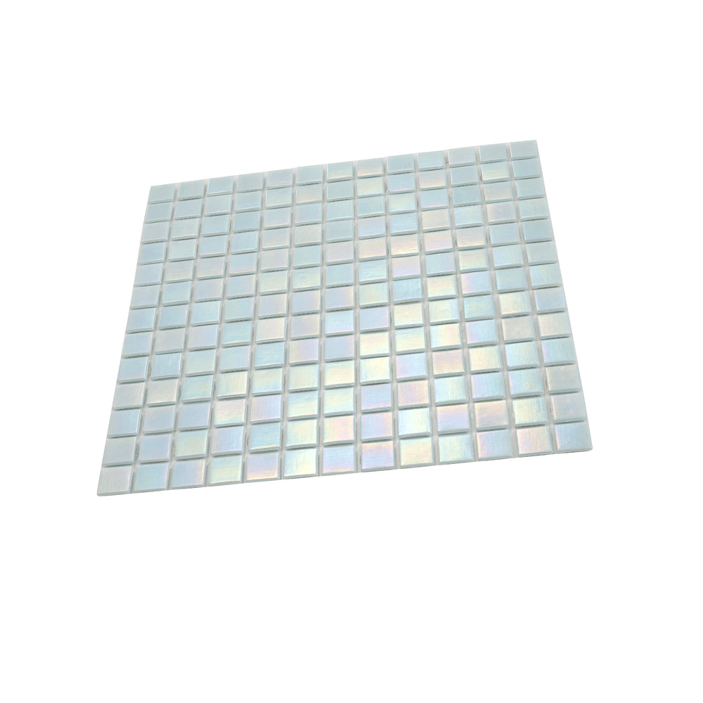 20-pack Nacreous 12 in. x 12 in. Glossy Stone Blue Glass Mosaic Wall and Floor Tile (20 sq ft/case)