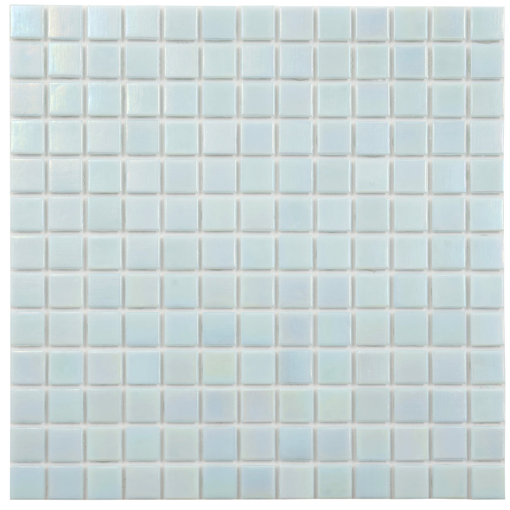 20-pack Nacreous 12 in. x 12 in. Glossy Stone Blue Glass Mosaic Wall and Floor Tile (20 sq ft/case)