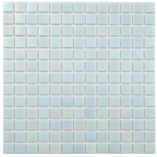 20-pack Nacreous 12 in. x 12 in. Glossy Stone Blue Glass Mosaic Wall and Floor Tile (20 sq ft/case)