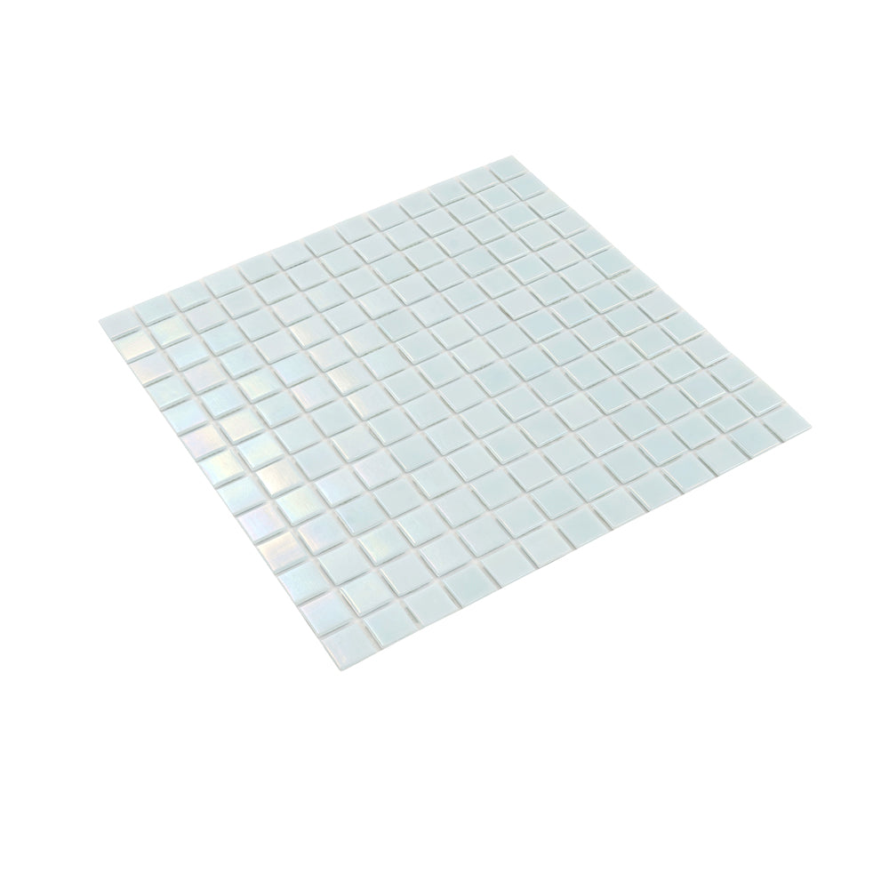 20-pack Nacreous 12 in. x 12 in. Glossy Stone Blue Glass Mosaic Wall and Floor Tile (20 sq ft/case)