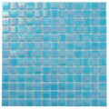 Sample - Turquoise Blue 12x12 Glossy Uniform Square Glass Mosaic Tile (20 pack, 20 sq ft/case)
