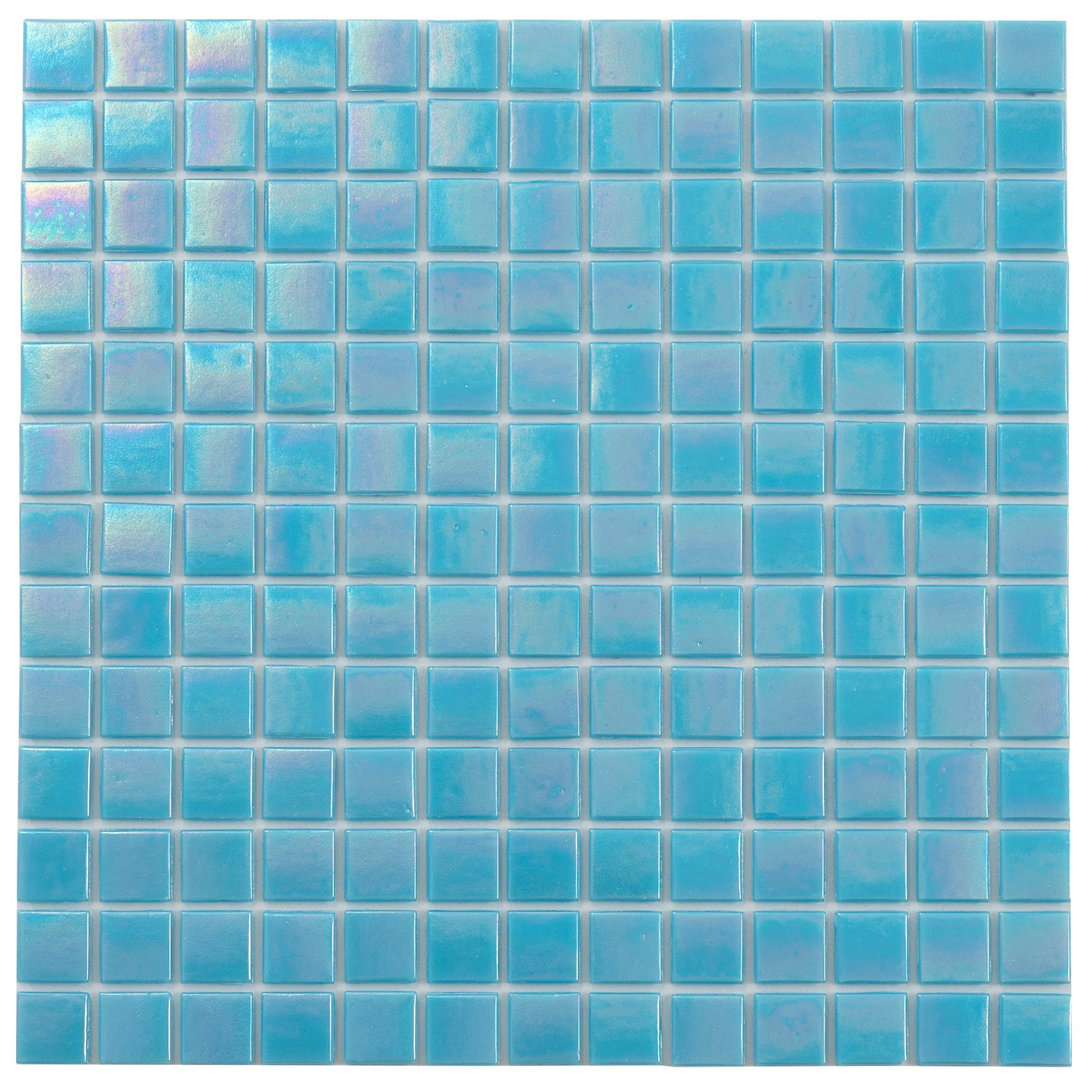 Turquoise Blue 12x12 Glossy Uniform Square Glass Mosaic Tile (20 pack, 20 sq ft/case) - Sample