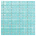 Sample - Sky Blue 12x12 Glossy Glass Uniform Square Mosaic Tile (20 pack, 20 sq ft/case)