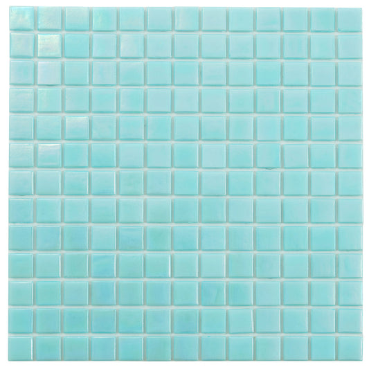 Sky Blue 12x12 Glossy Glass Uniform Square Mosaic Tile (20 pack, 20 sq ft/case) - Sample