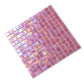 20-pack Nacreous 12 in. x 12 in. Glossy Punch Pink Glass Mosaic Wall and Floor Tile (20 sq ft/case) - Sample