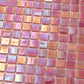 20-pack Nacreous 12 in. x 12 in. Glossy Punch Pink Glass Mosaic Wall and Floor Tile (20 sq ft/case) - Sample