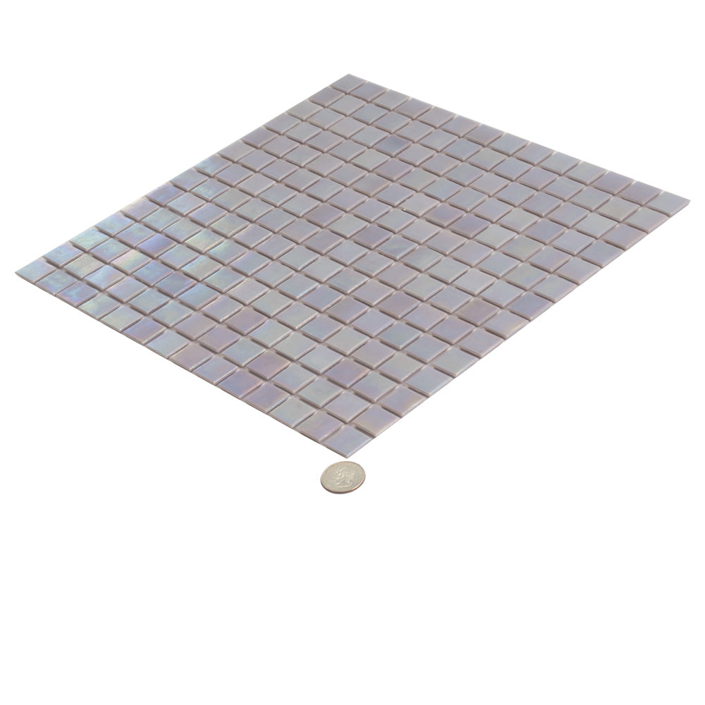 Pearlescent Pink 12x12 Glossy Uniform Square Glass Mosaic Tile (20 pack, 20 sq ft/case) - Sample