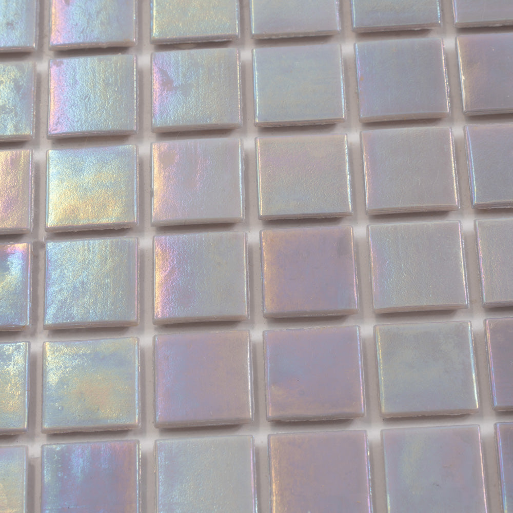 Pearlescent Pink 12x12 Glossy Uniform Square Glass Mosaic Tile (20 pack, 20 sq ft/case) - Sample