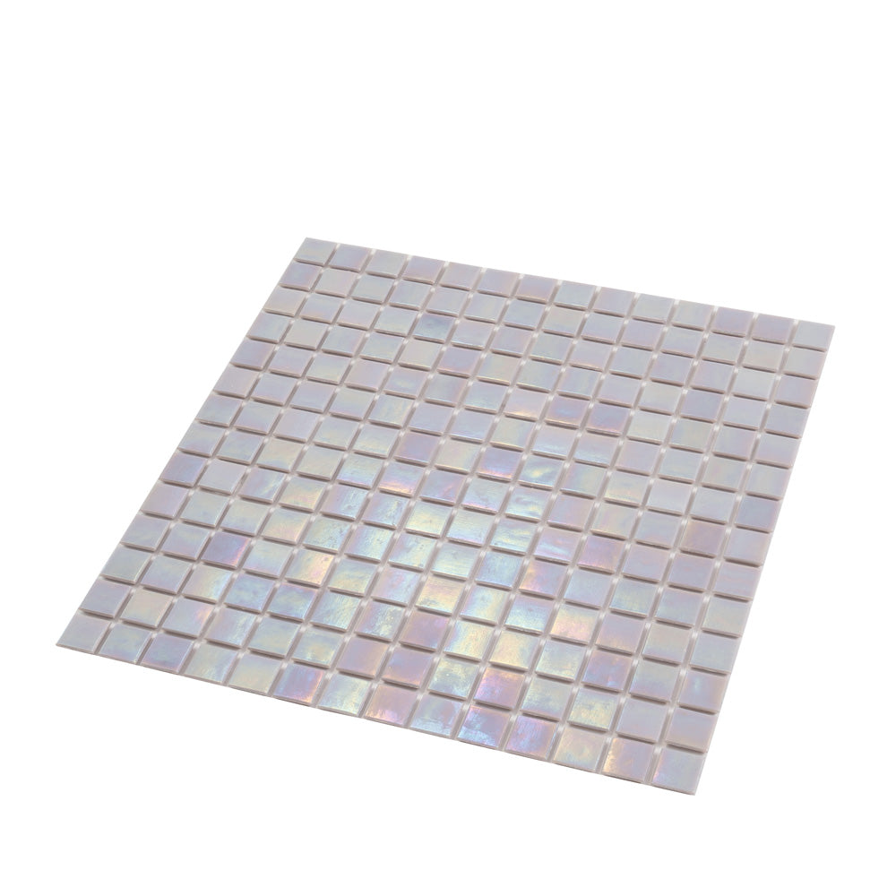 20-pack Nacreous 12 in. x 12 in. Glossy Pearlescent Pink Glass Mosaic Wall and Floor Tile (20 sq ft/case)