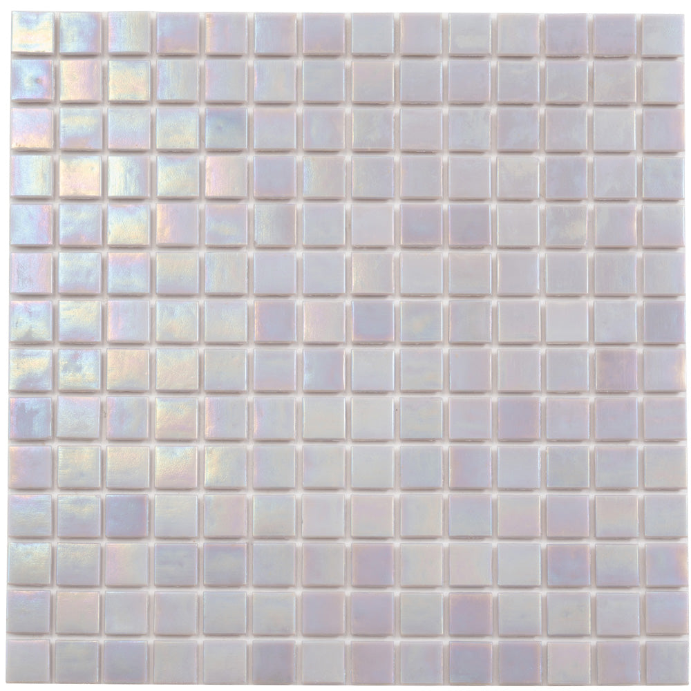 20-pack Nacreous 12 in. x 12 in. Glossy Pearlescent Pink Glass Mosaic Wall and Floor Tile (20 sq ft/case)