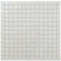 Sample - White 12x12 Glossy Uniform Square Glass Mosaic Tile (20 pack, 20 sq ft/case)