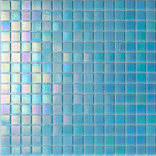 20-pack Nacreous 12 in. x 12 in. Glossy Sky Blue Glass Mosaic Wall and Floor Tile (20 sq ft/case)