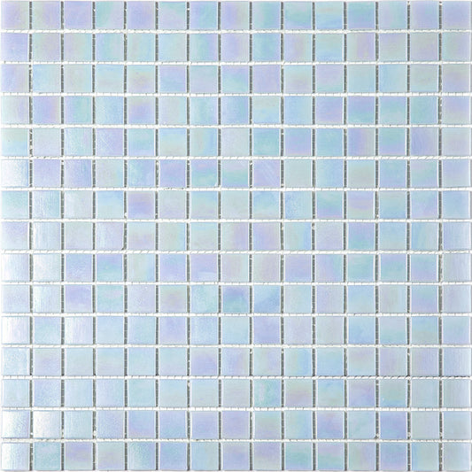20-pack Nacreous 12 in. x 12 in. Glossy Stone Blue Glass Mosaic Wall and Floor Tile (20 sq ft/case)