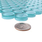 Sky Blue 12x12 Glossy Penny Round Glass Mosaic Tile (5 pack, 5 sq ft/case) - Sample