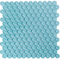 Sky Blue 12x12 Glossy Penny Round Glass Mosaic Tile (5 pack, 5 sq ft/case) - Sample