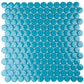Sapphire Blue 12x12 Glossy Penny Round Glass Mosaic Tile (5 pack, 5 sq ft/case) - Sample
