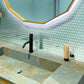 5 pack Blizzard Blue 12-in x 12-in Penny Round Polished Glass Mosaic Tile (5 Sq ft/Case) - Sample