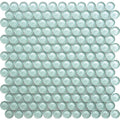 Sample - Blizzard Blue 12x12 Glossy Penny Round Glass Mosaic Tile (5 pack, 5 sq ft/case)