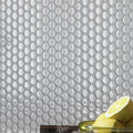 White 12x12 Glossy Penny Round Glass Mosaic Tile (5 pack, 5 sq ft/case)