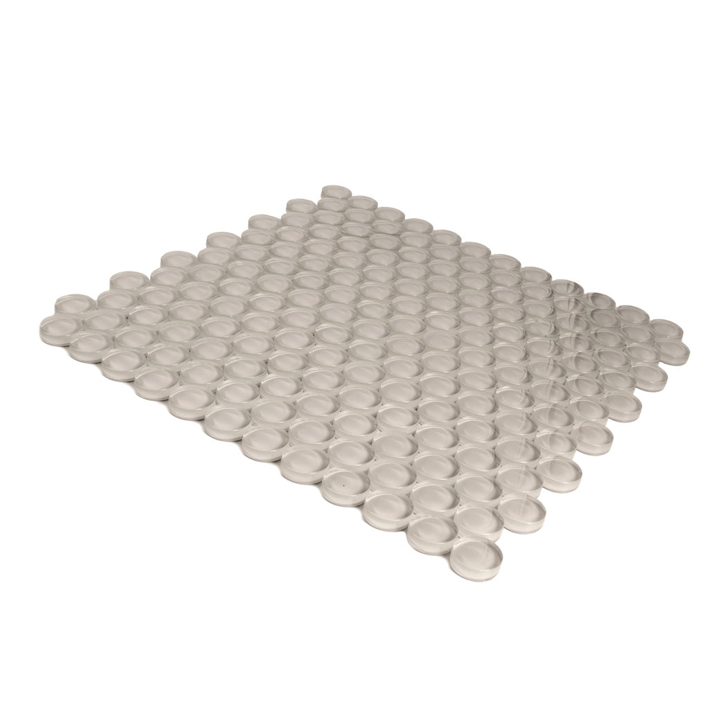 Beige 12x12 Glossy Penny Round Glass Mosaic Tile (5 pack, 5 sq ft/case) - Sample