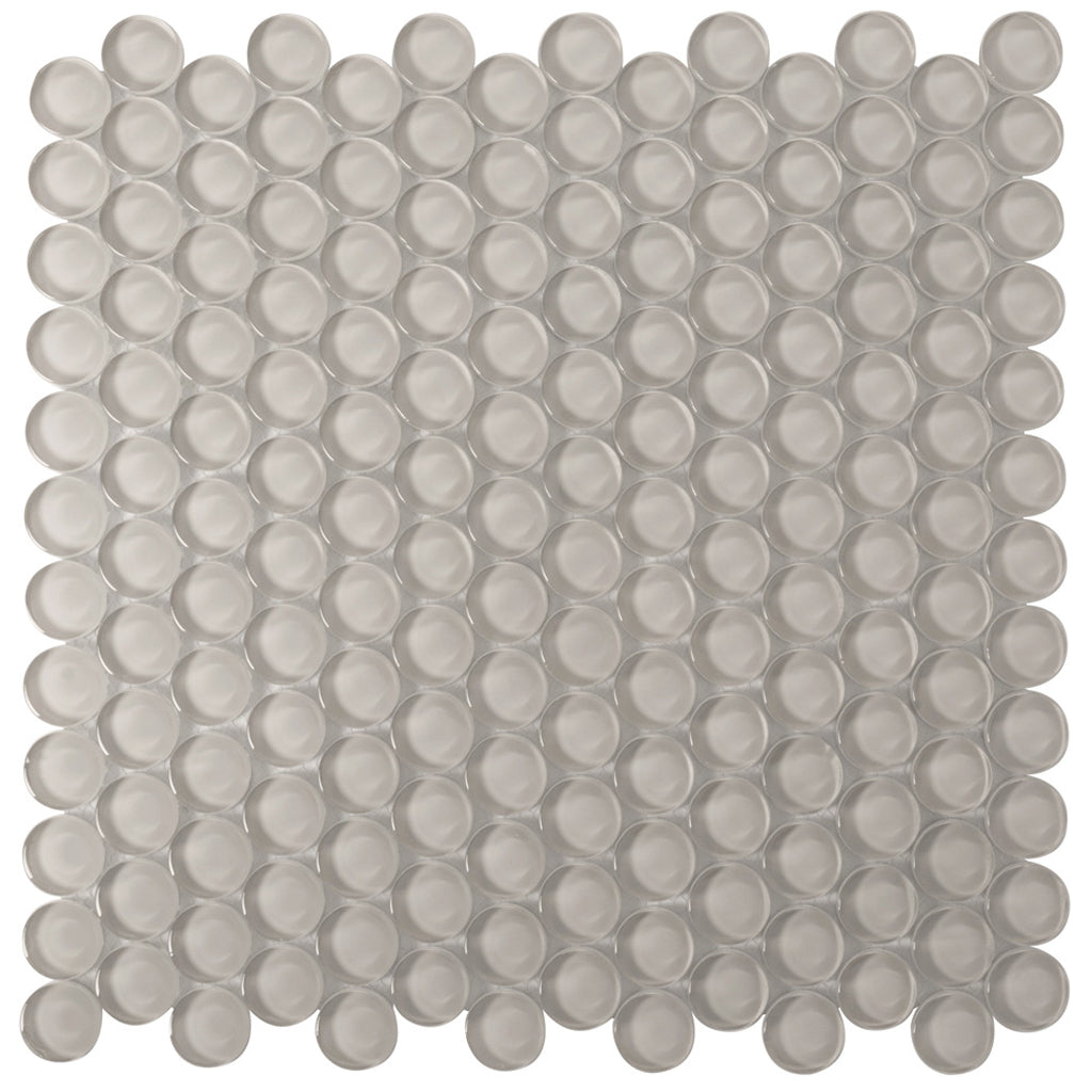 12x12 White Penny Round Tile