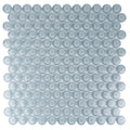 Sample - Gray 12x12 Glossy Penny Round Glass Mosaic Tile (5 pack, 5 sq ft/case)