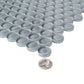 Coin Gray 12x12 Glossy Penny Round Glass Mosaic Tile (5 pack, 5 sq ft/case) - Sample