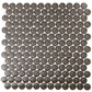 12x12 Ash Gray Penny Round Mosaic Tile