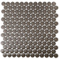 5 pack Ash Gray 12-in x 12-in Penny Round Polished Glass Mosaic Tile (5 Sq ft/case) - Sample