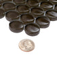5 pack Ash Gray 12-in x 12-in Penny Round Polished Glass Mosaic Tile (5 Sq ft/case) - Sample