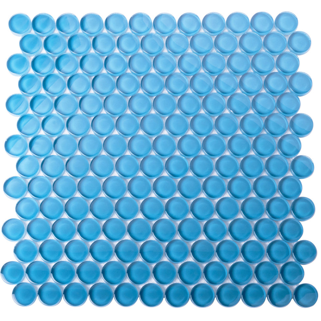 12x12 Cerulean Blue Penny Tile