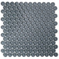 Coin Gray 12x12 Glossy Penny Round Glass Mosaic Tile (5 pack, 5 sq ft/case) - Sample